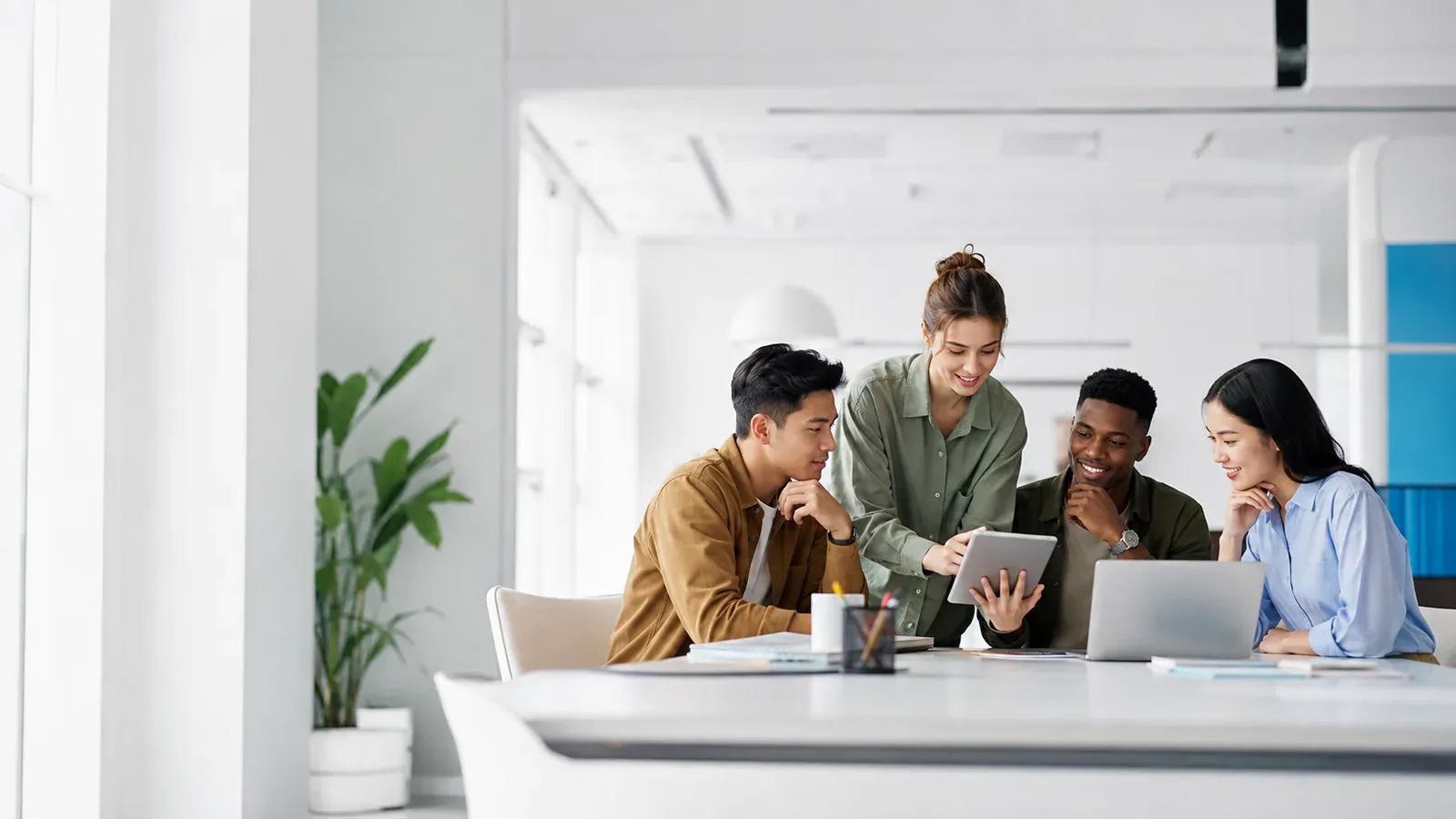 A developer pairing with a client delivery team