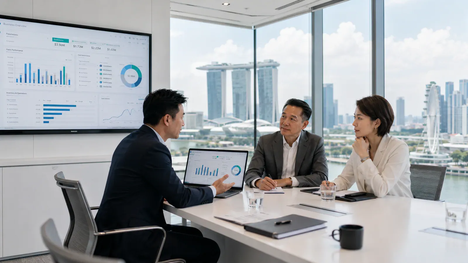 An advisory conversation at INFOC's Singapore office