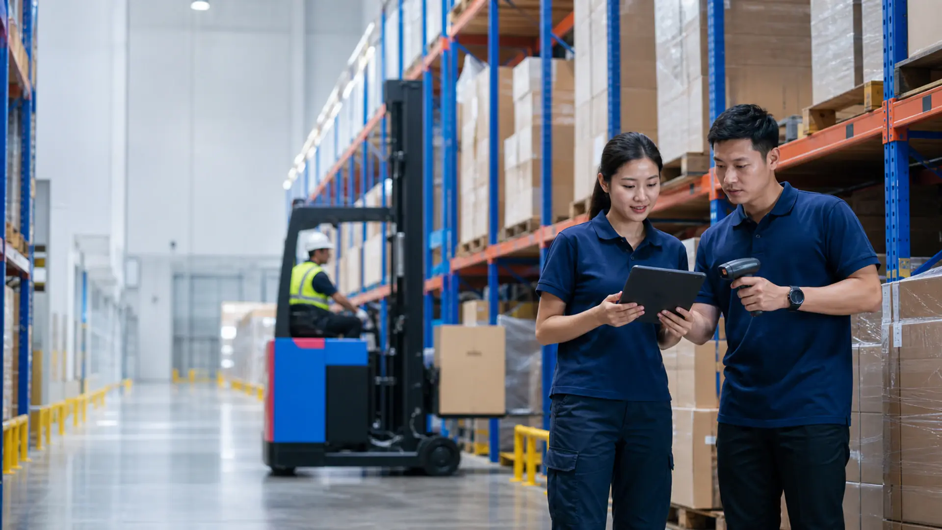 Operations team reviewing connected inventory and finance data on screen