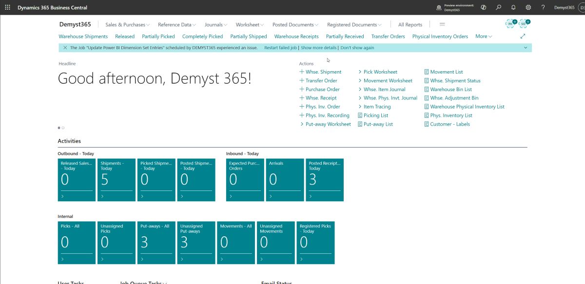 Key Warehouse Management Features in Microsoft Dynamics 365 Business Central