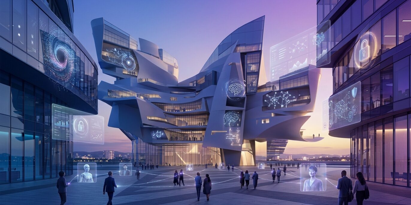 Microsoft 365 E7 blog featured image representing secure AI adoption, Copilot, agents, and frontier transformation