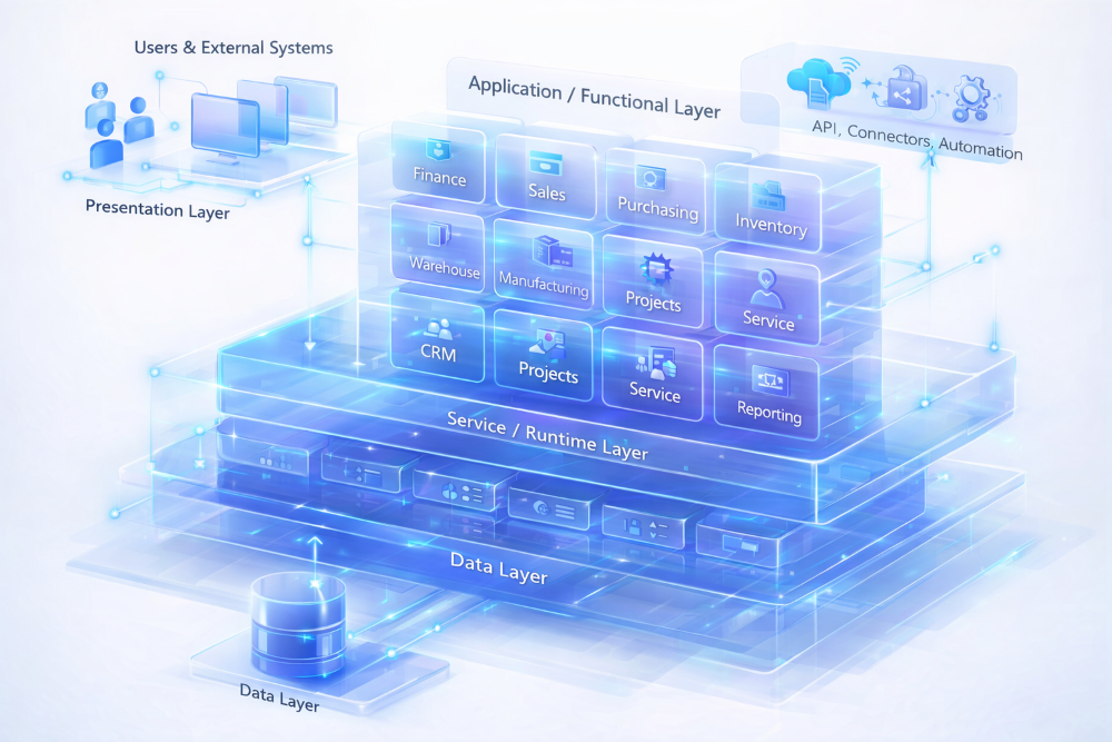 Microsoft Dynamics 365 Business Central architecture diagram